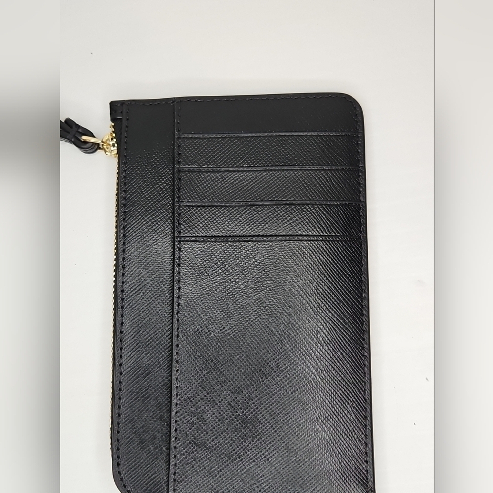 Kate Spade Lucy Small Card Holder Wristlet Black Saffiano Leather NWOT - Picture 4 of 5